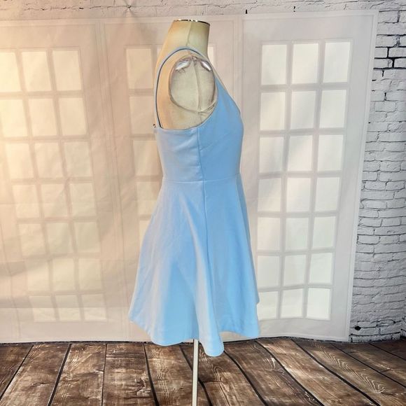 Lulu’s Meet Cute Light Blue Skater Dress size Medium - Picture 8 of 13